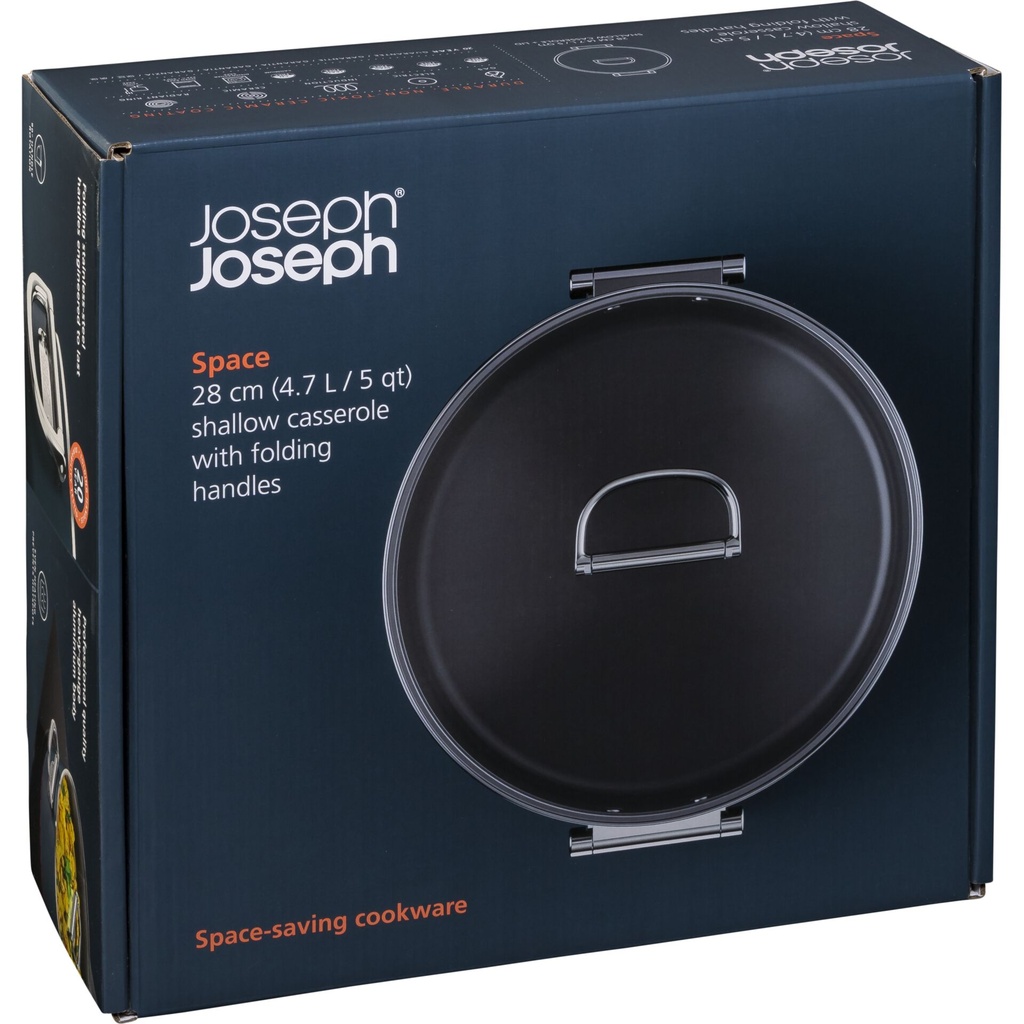 Joseph Joseph Space Fold.Handle Ceram.N/S 28cm Blue Shallow P&L