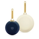 GreenPan Padova Reserve 2Tlg Bratpfannenset 20+26cm blau