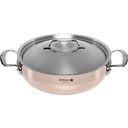 De Buyer Prima Matera Saucepot Copper/Steel 28cm curved induct.