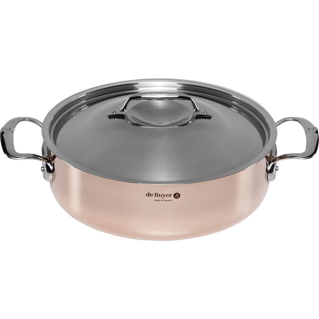 De Buyer Prima Matera Saucepot copper/steel low 28cm induction