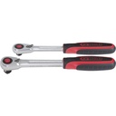 KS Tools SlimPOWER Reversible Ratchetn Set, 2-pcs 1/4 + 1/2