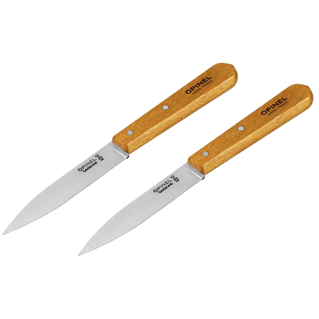 Opinel Set of 2 paring knives N. 102 carbon