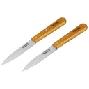 Opinel Set of 2 paring knives N. 102 carbon