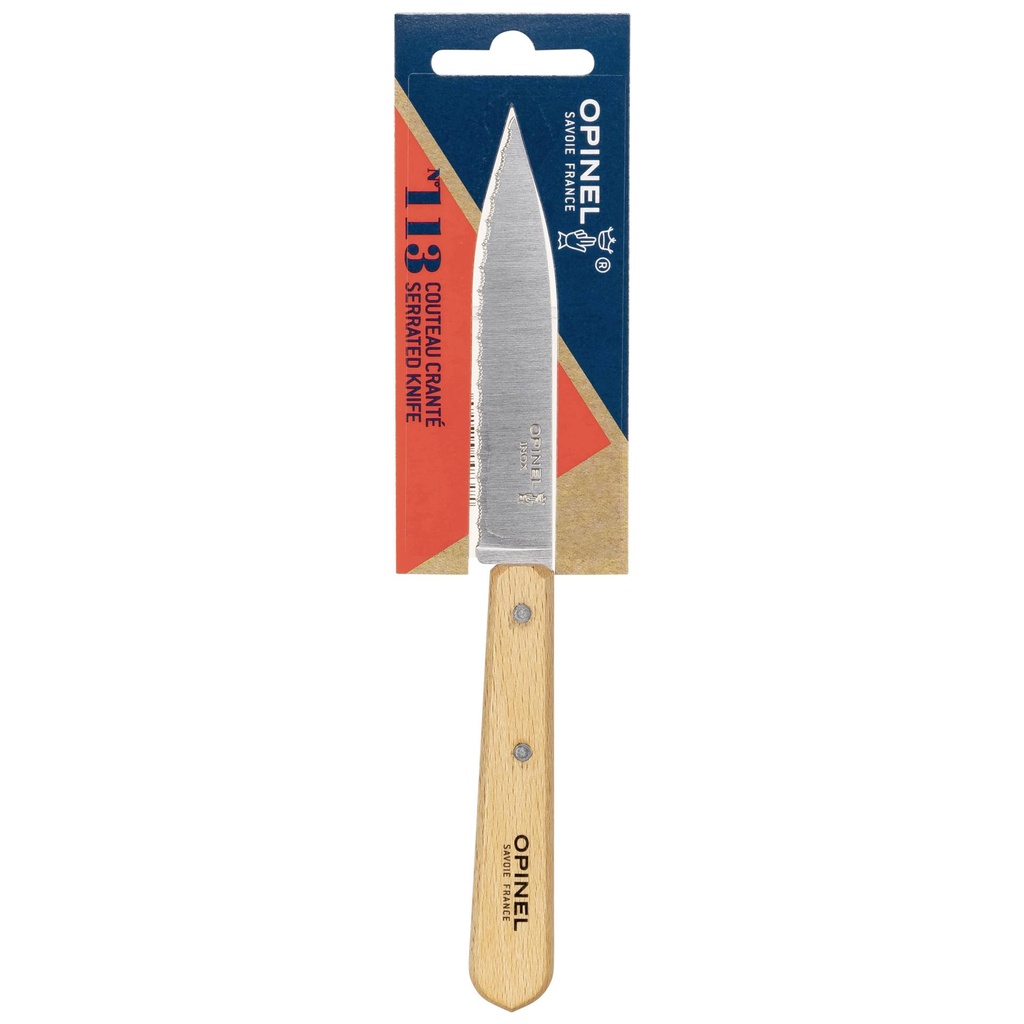 Opinel serrated knife No. 113 Natural