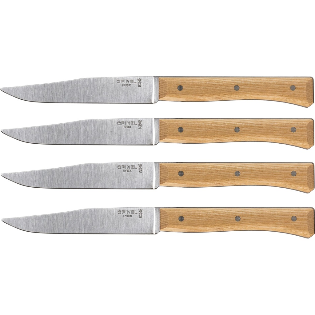 Opinel Table Knives Facette Set of 4 Ash