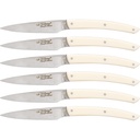 Laguiole Jean Dubos Knife Set 6 pcs., Acrylic Ivory