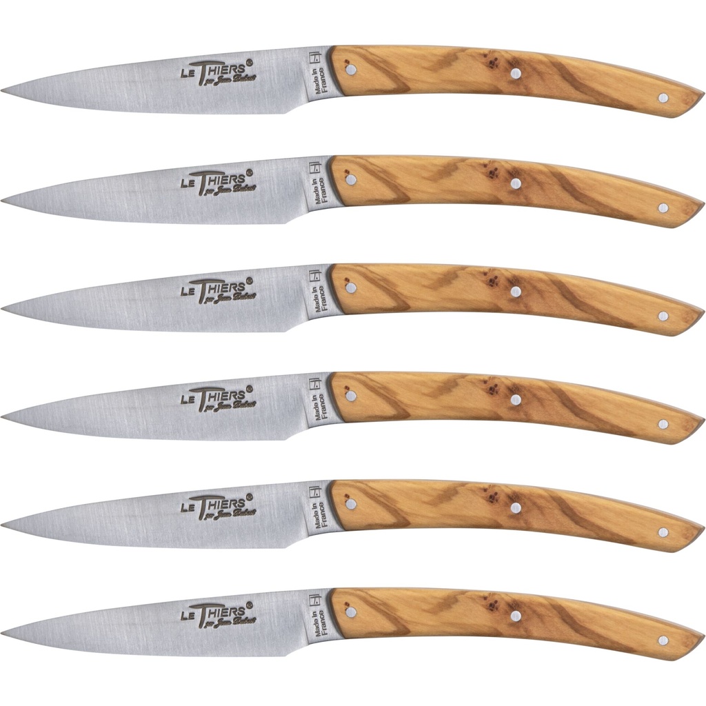 Laguiole Jean Dubost Knife Set 6 pcs., olive wood