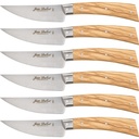Laguiole Jean Dubost Steak Knife Set 6 pcs., olive