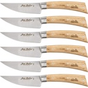 Laguiole Jean Dubost Steak Knife Set 6pcs., Oak Wood