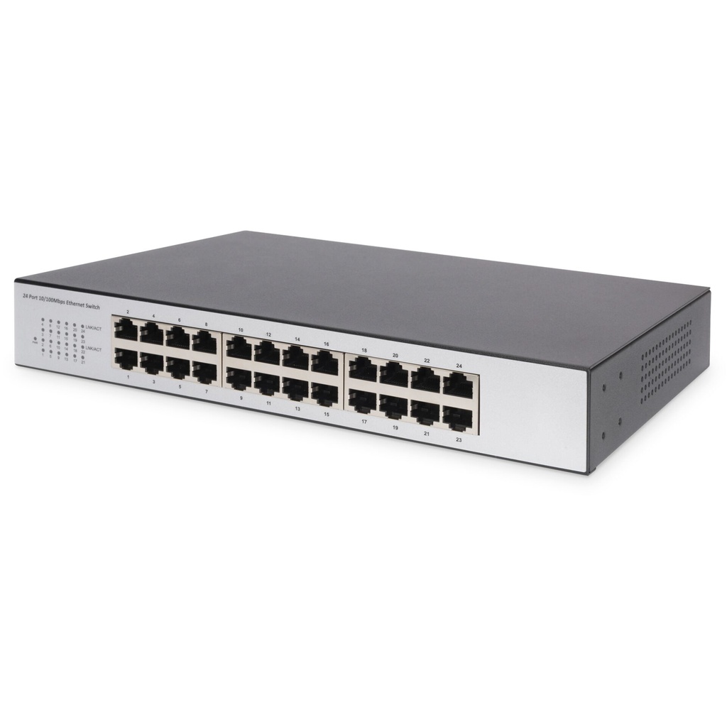 DIGITUS 24-Port Fast Ethernet Switch, Unmanaged