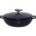 Staub La Cocotte 28cm rund Bouillabaisse Topf dunkelblau