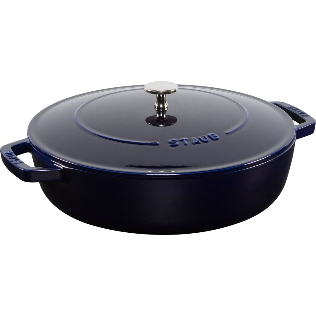 Staub Bräter Chistera 28 cm dunkelblau, Gusseisen
