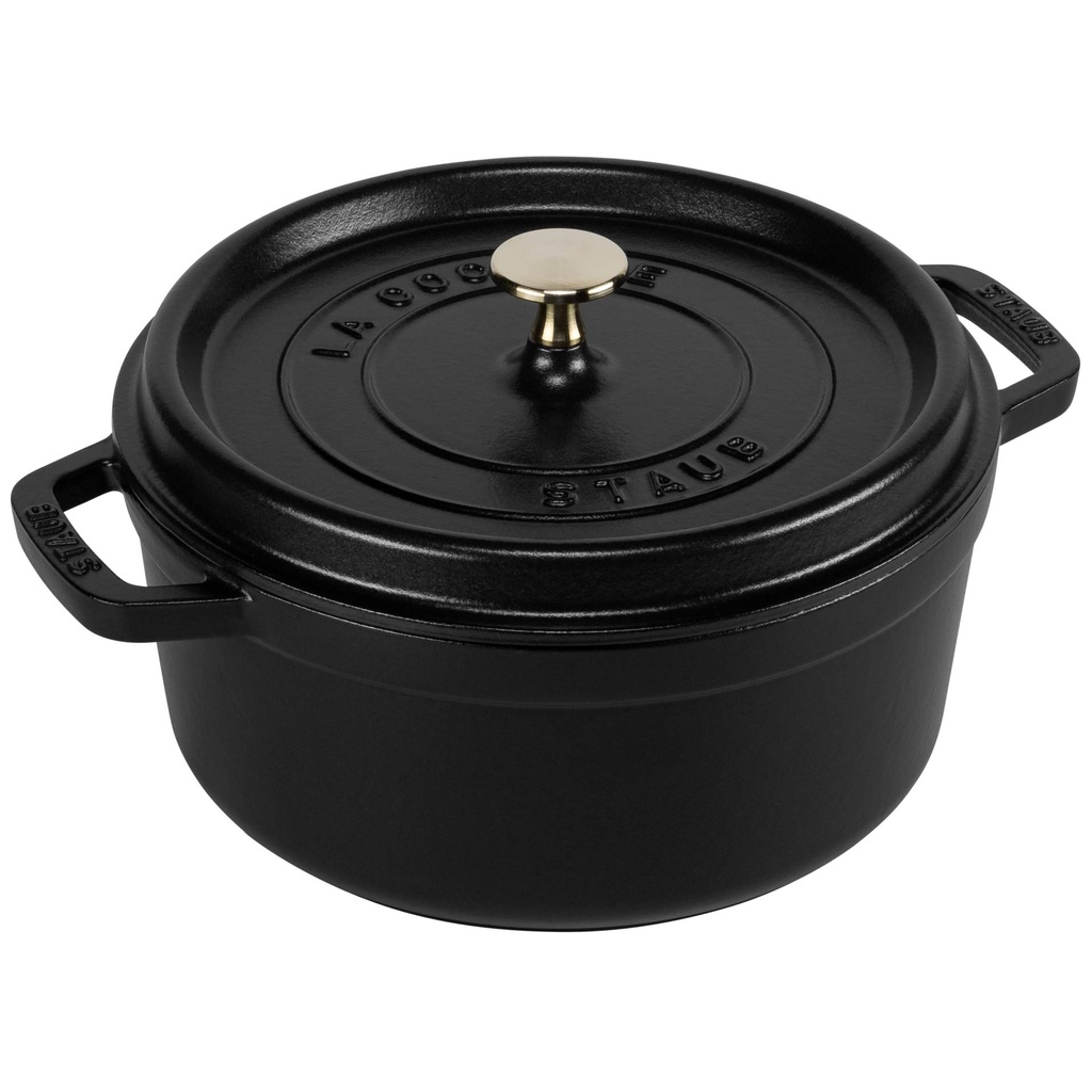Staub La Cocotte 24cm round black, cast iron