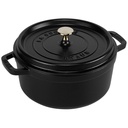 Staub La Cocotte 24cm round black, cast iron