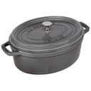 Staub Oval Cocotte, 29cm cast iron, graphite grey