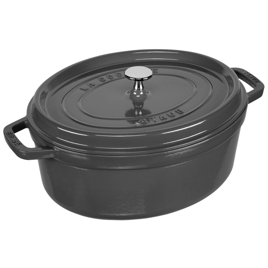 Staub Round Cocotte, 31cm cast iron, graphite grey