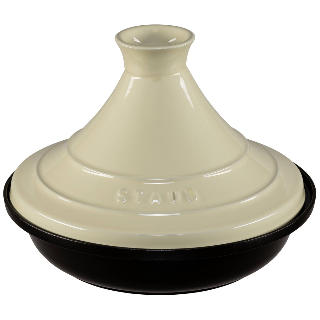 Staub Tajine 28cm round, cream cast iron, Tagine specialities
