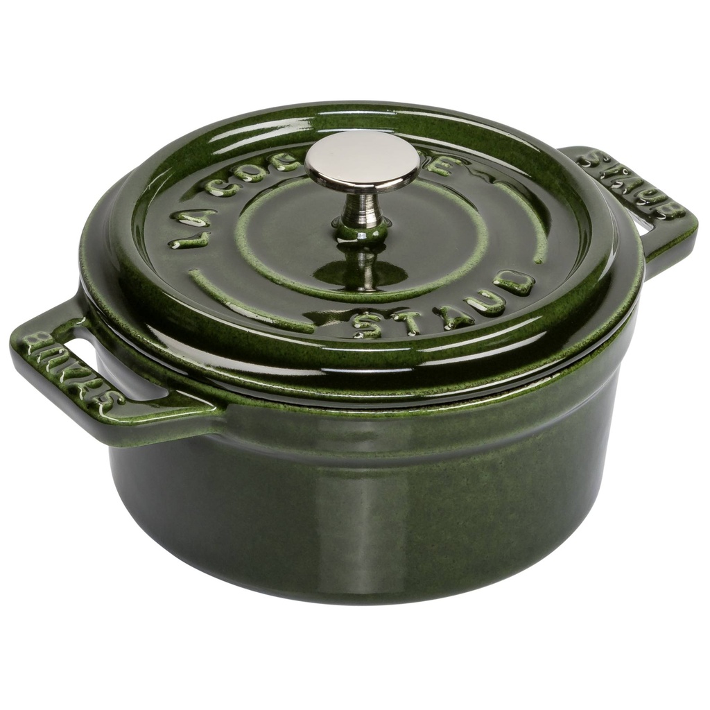 Staub Mini Cocotte 10cm round basil green, cast iron