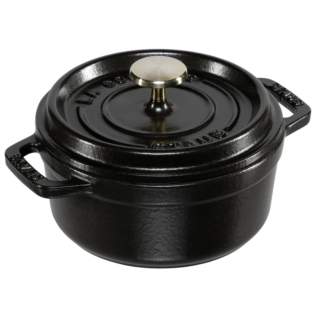 Staub Cocotte 12cm round black, cast iron