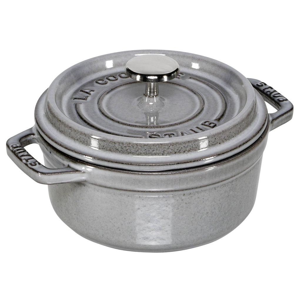Staub Cocotte 12cm round Graphite grey, cast iron