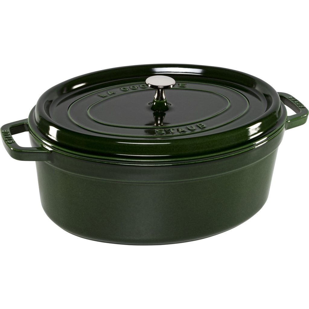 Staub La Cocotte 33cm oval, Basil green, Cast Iron