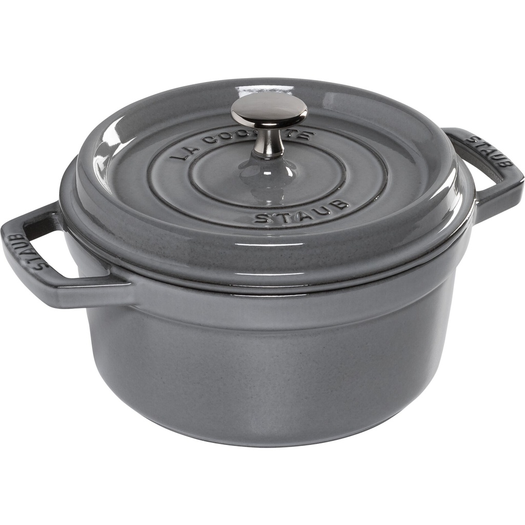 Staub La Cocotte 20cm round, Graphite grey, Cast Iron