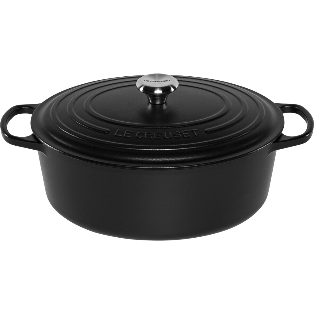 Le Creuset Signature Oval Roaster black 33 cm