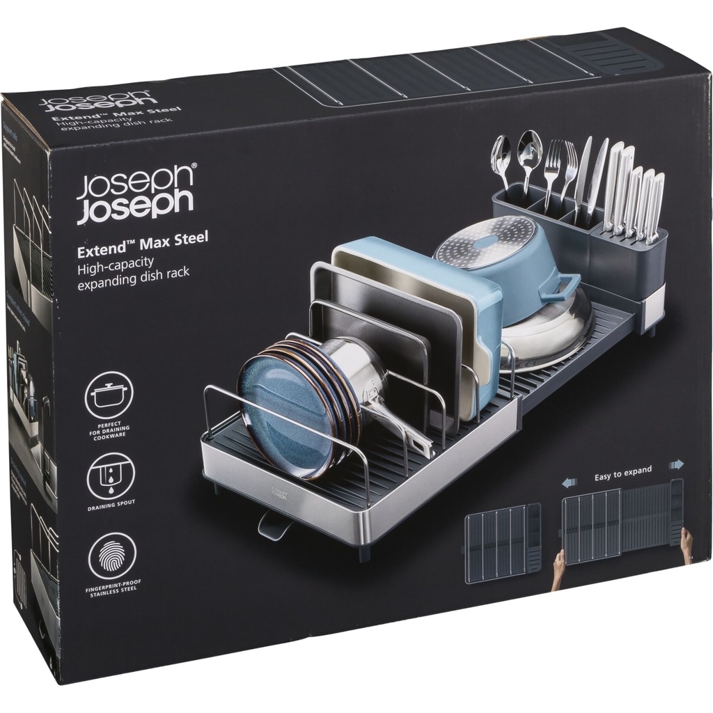 Joseph Joseph Dish Drainer Extend Max Steel