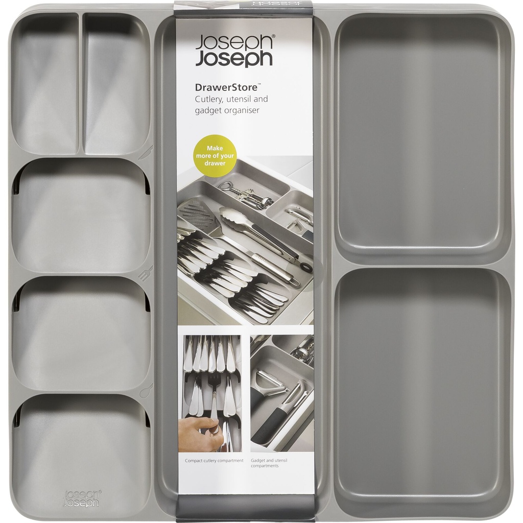 Joseph Joseph DrawerStore Grey Cutlery, Utensil & Gadget Organ.