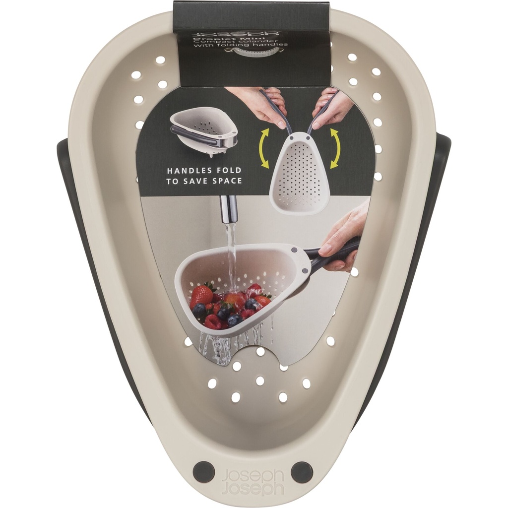 Joseph Joseph Droplet Mini White Colander with Folding Handle