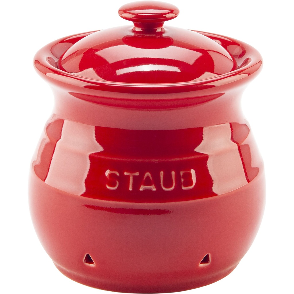 Staub Knoblauch Aufbewahrung 11 cm kirschrot