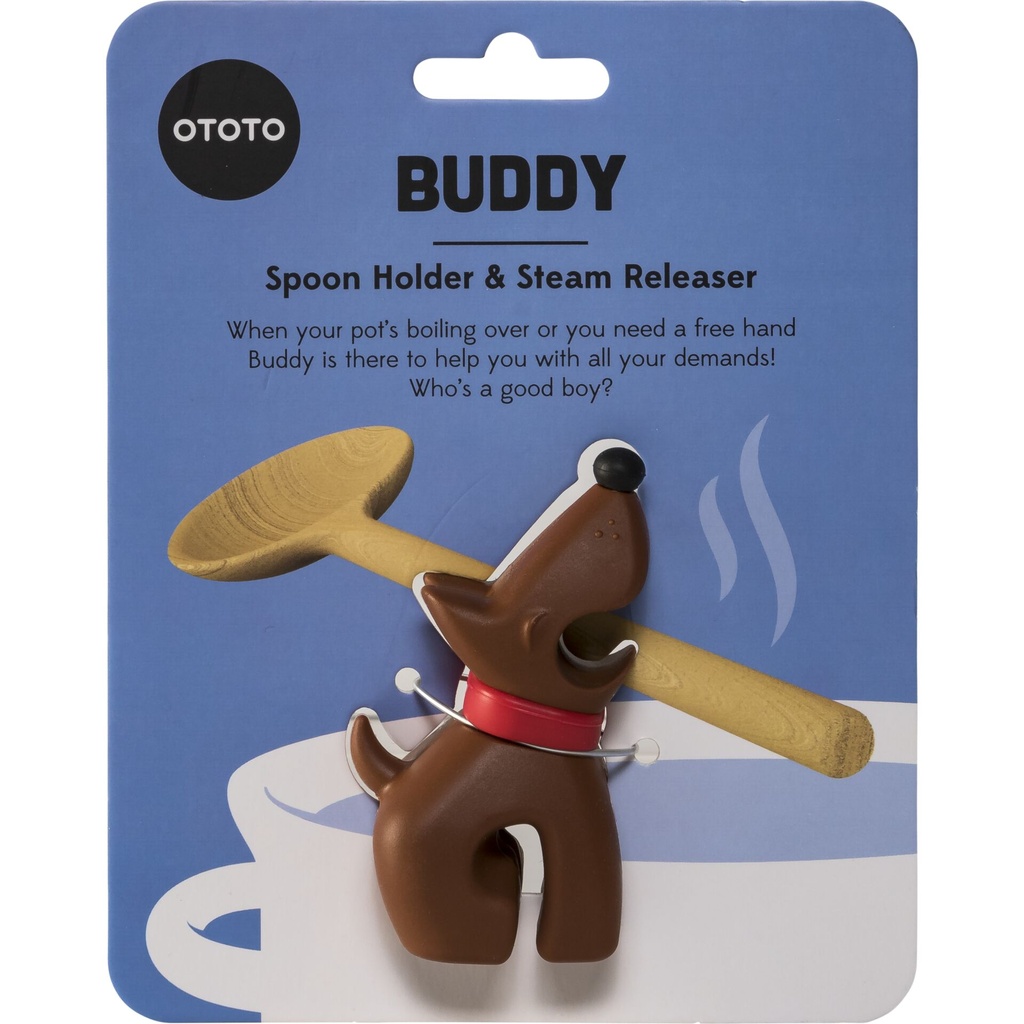 OTOTO Buddy Brown Spoon Holder & Steam Releaser