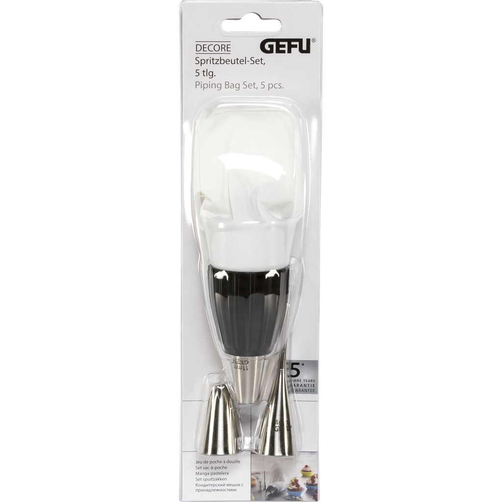 Gefu DECORE Spritzbeutel-Set 5-tlg.
