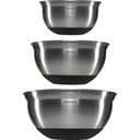 Brabantia Mixing Bowl Set steel matt black,    1, 1.6 & 3 litre