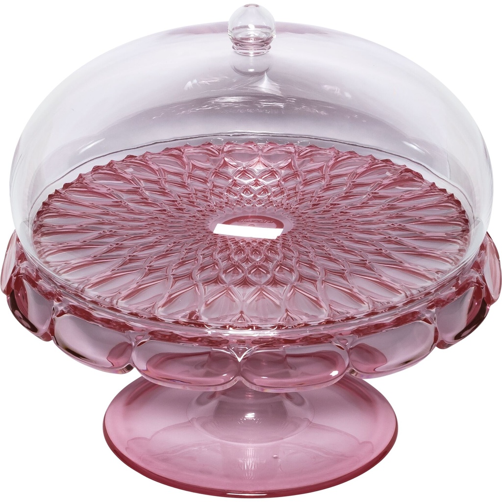 Guzzini VANITY Small Cake Stand with Dome Flamingo pink