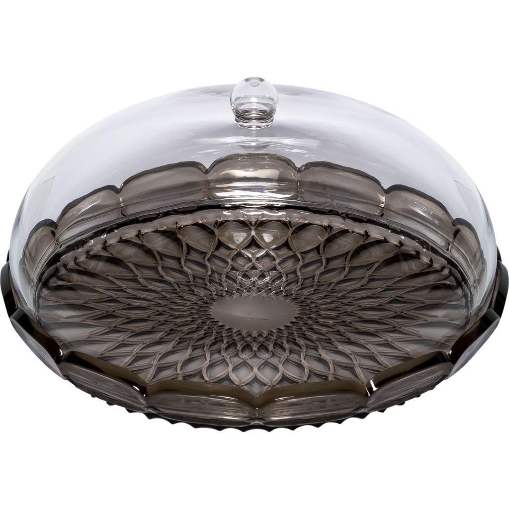 Guzzini VANITY Small Cake Stand with Dome Smoke