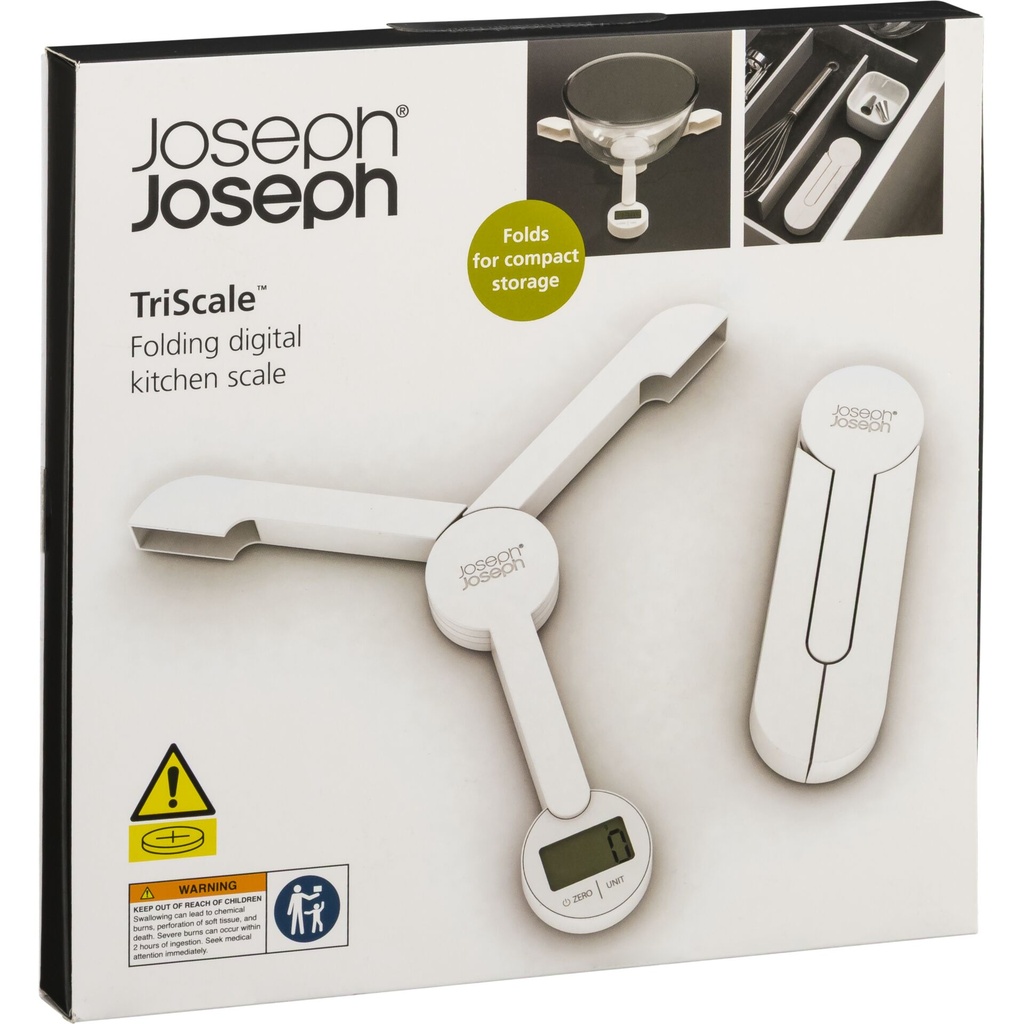 Joseph Joseph TriScale Digital White Kitchen Scales