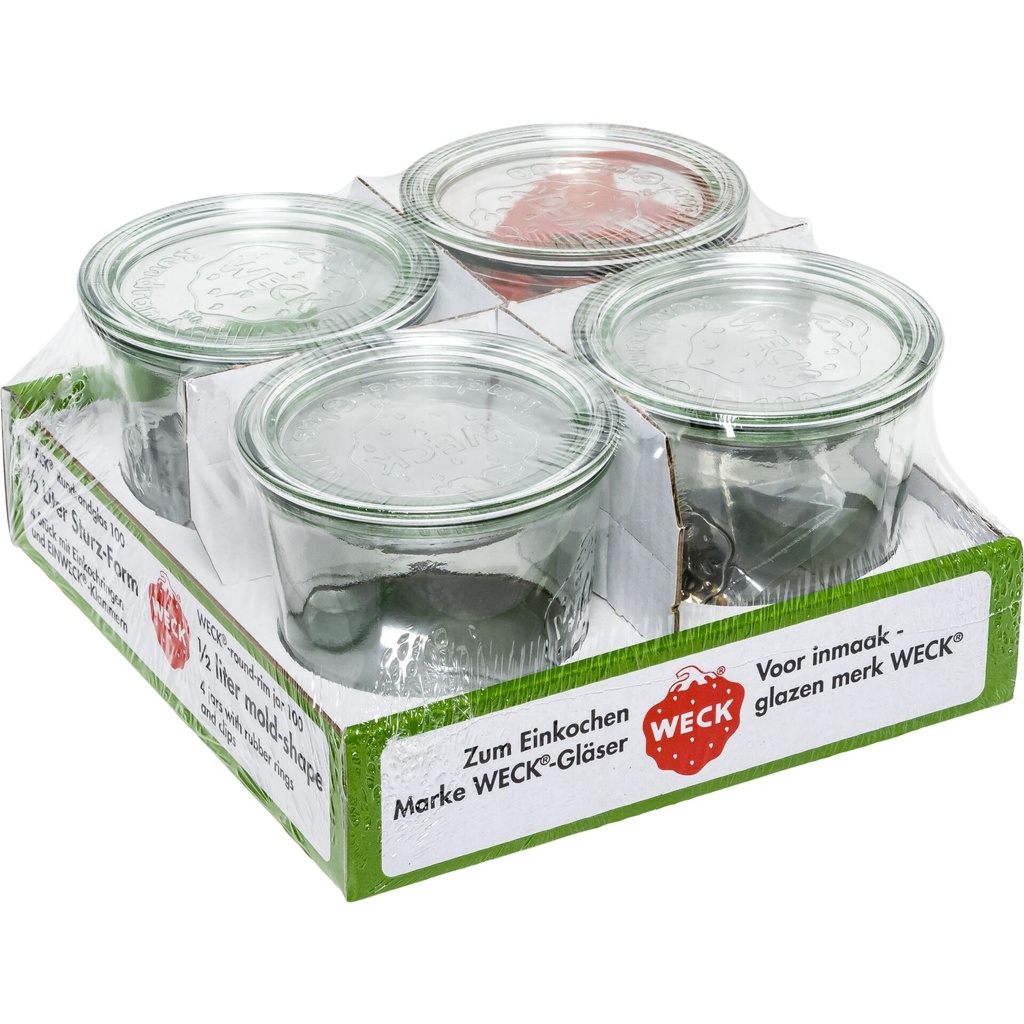 WECK Mold Jar 0,5l Set of 4