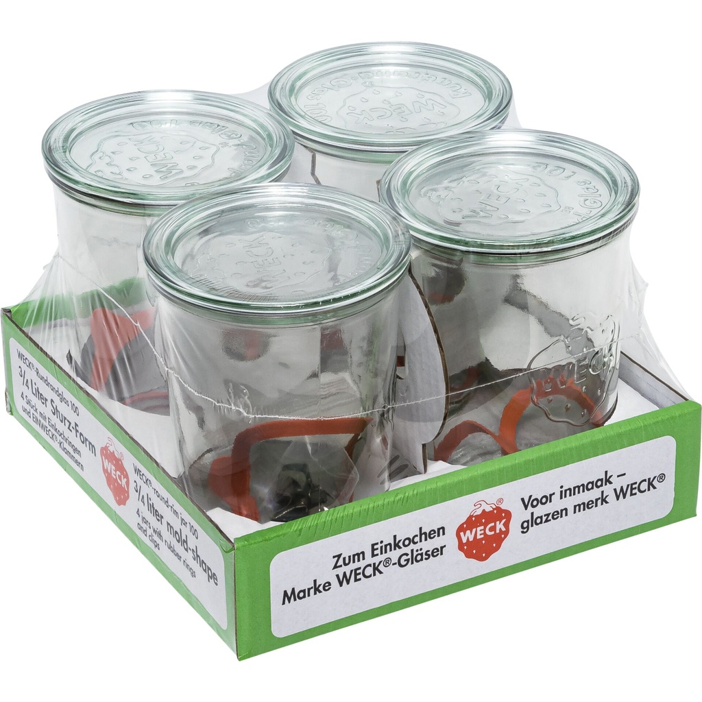 WECK Mold Jar 0,75l Set of 4