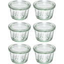 WECK Round Rim Jar Muffin 165ml Set of 6