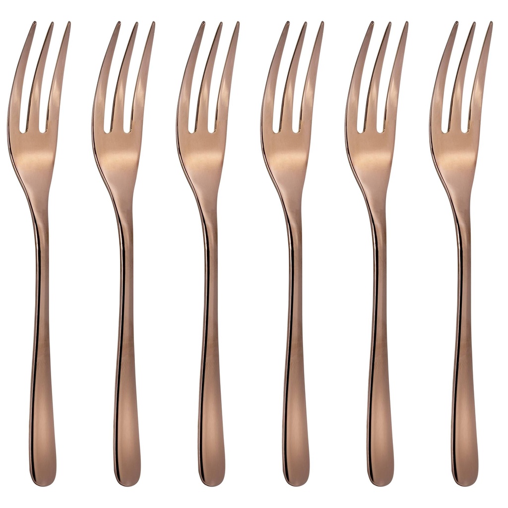 Sambonet Taste cake fork set 6 pcs  copper