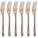 Sambonet Taste cake fork set 6 pcs  copper