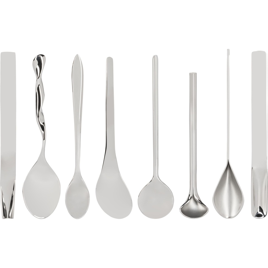 Alessi Designer Set of 8 Coffee Spoons MSPOONSET