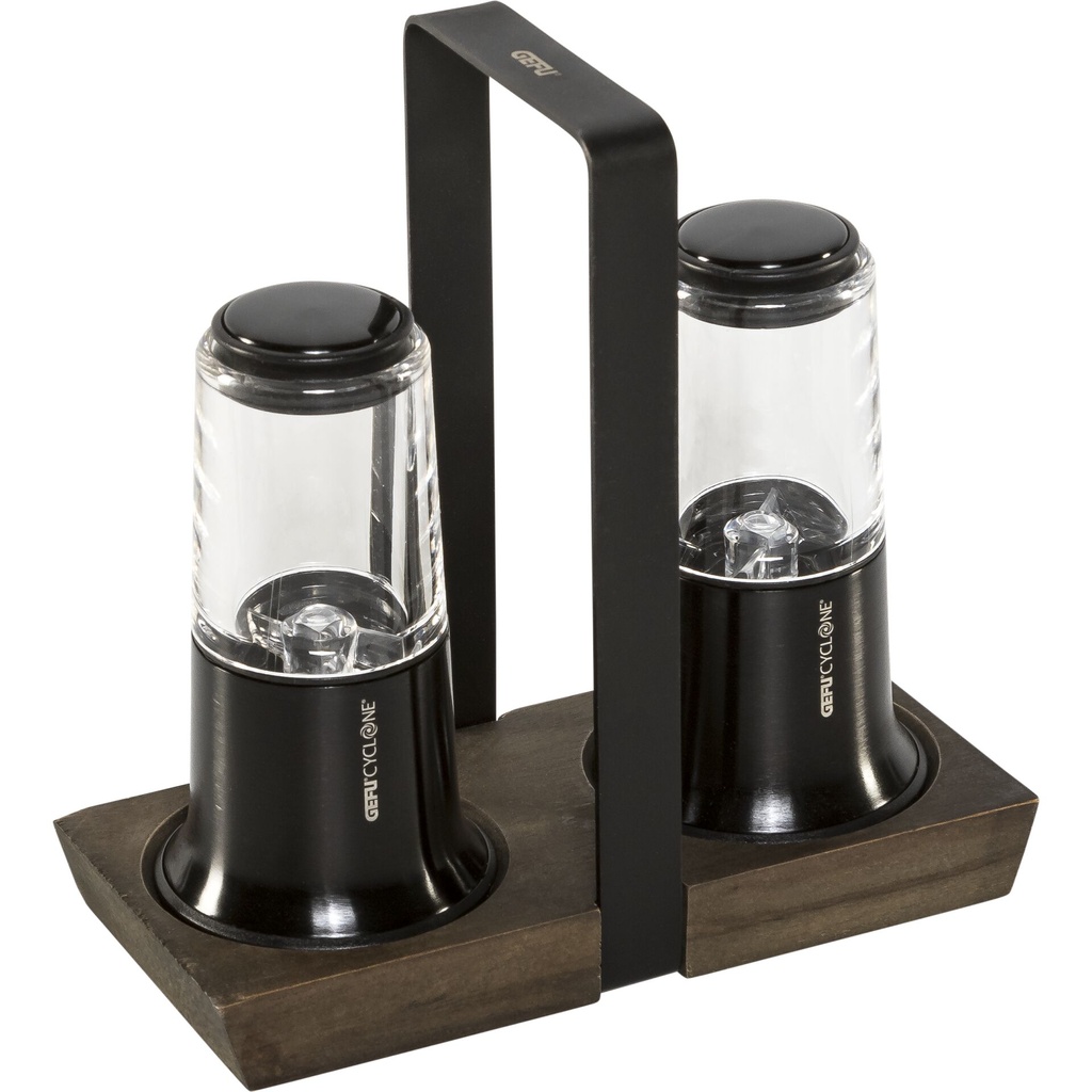 Gefu X-plosion Salz- Pfeffermühl en-Set 11 cm Schwarz