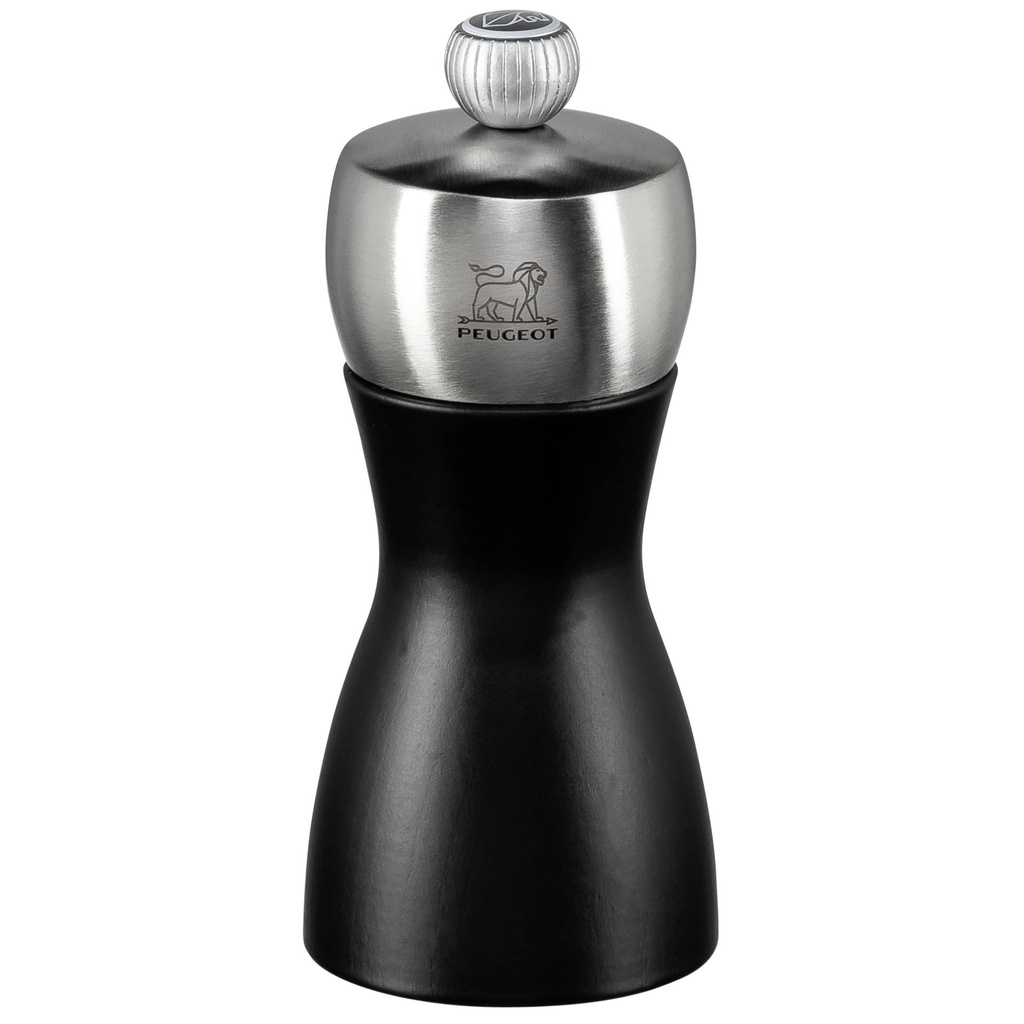 Peugeot FIDJI salt mill beech wood matt black 12 cm