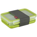 Emsa Clip&Go Lunchbox 518098 1,2l Transparent/Green