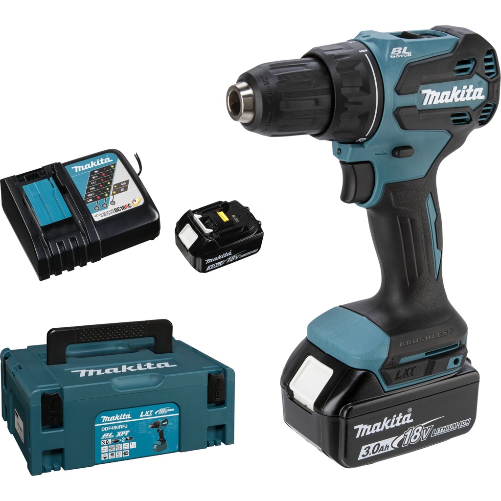 Makita  DDF490RFJ Akku-Bohrschrauber 18V