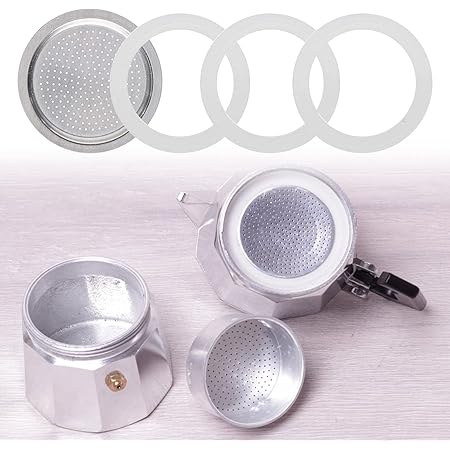 Bialetti Ricambi 3 Ersatz- dichtungen +1 Filter 3-4 Tassen