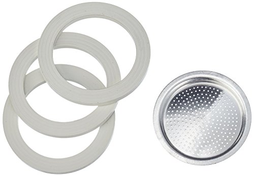 Bialetti Ricambi 3 Ersatz- dichtungen +1 Filter 6 Tassen