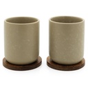 1x2 Bredemeijer Tea Cups Umea 200ml beige with coaster  142025